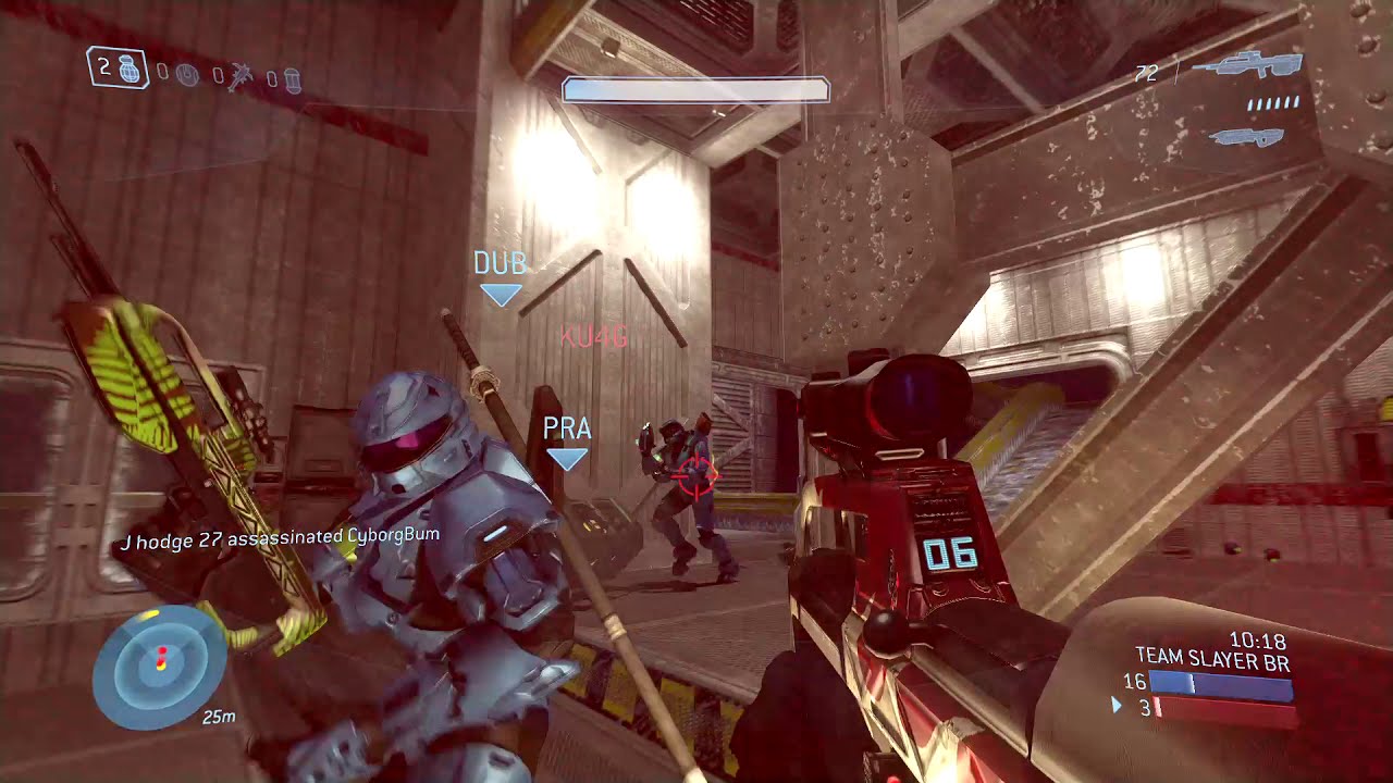 Halo 3 Multiplayer Gameplay (4v4 BRs on Blackout)