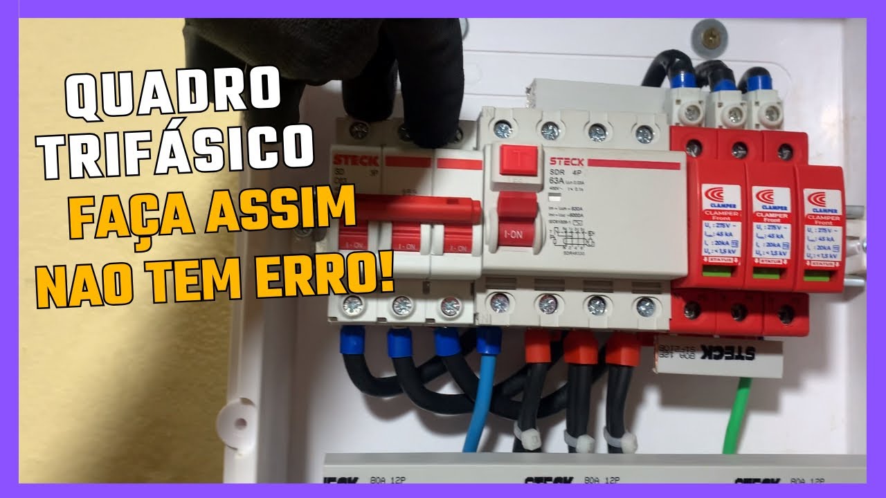 Como montar um quadro trifásico. Esse é o jeito mais fácil.