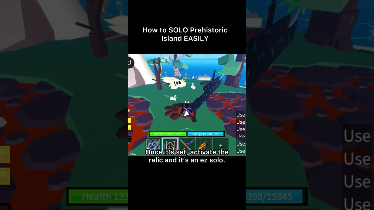 How to Solo Prehistoric Island Using the CREATION FRUIT | Blox Fruits #roblox #bloxfruits #shorts