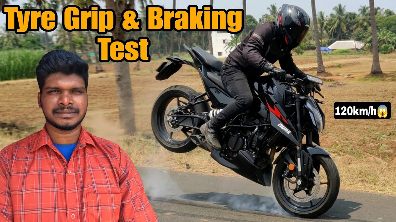 Stock Tyre Grip & Abs braking Test✅Duke250 gen 3😋தமிழ்🎊Bala💕
