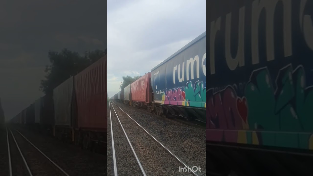 Trens da Rumo passando ontem em zxi de manhã km216  maquinistas gente boa 