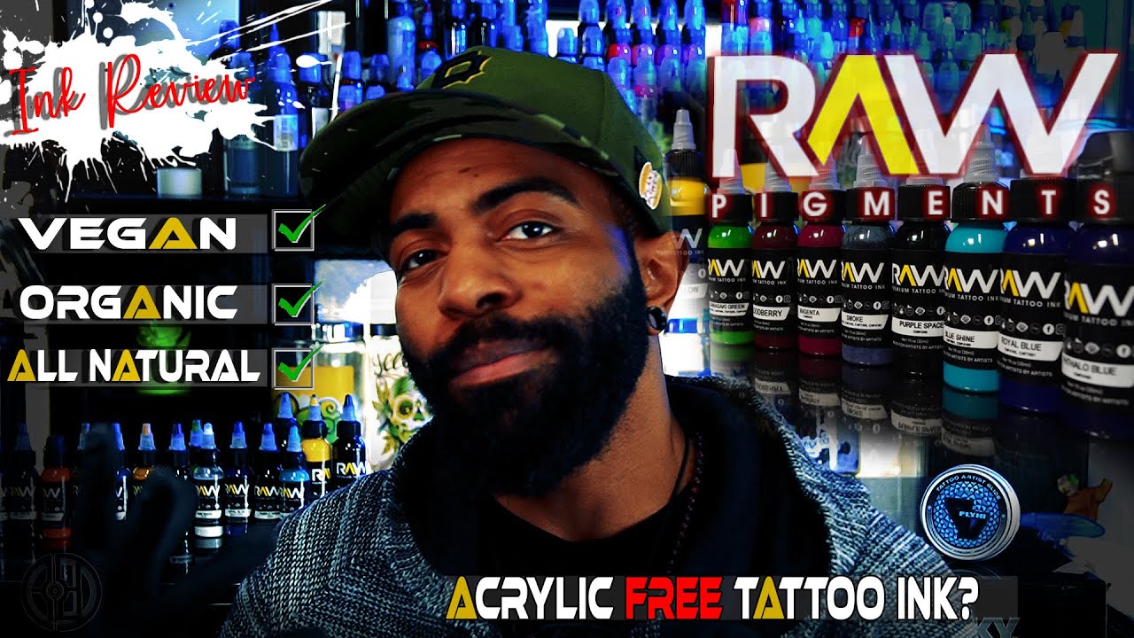 Vegan Tattoo Ink Review - Raw Pigments - All Natural  - Organic & Acrylic FREE!!!!
