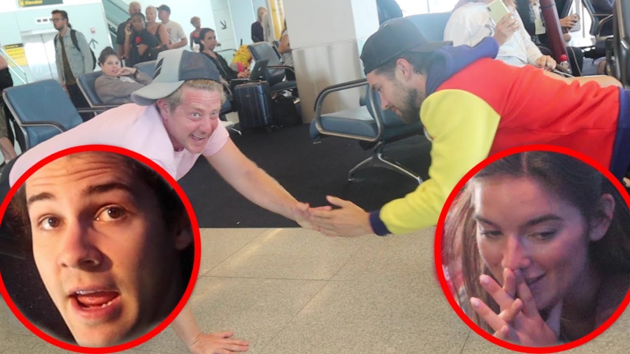 OUR EMBARRASSING AIRPORT WORKOUT!!