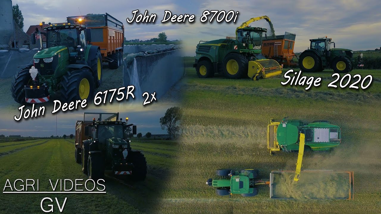 John Deere 8700i - Silage 2020 | John Deere 6175R (2x) | Case 821G XR | 4K
