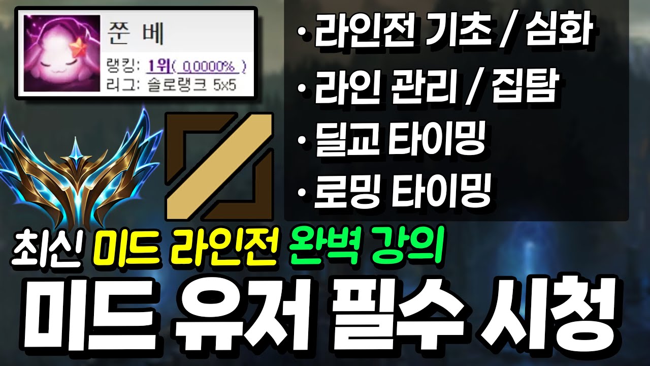 전프로 챌린저가 알려주는 미드 핵심 라인전 개념의 모든 것【미드 개념 총 정리 2편】