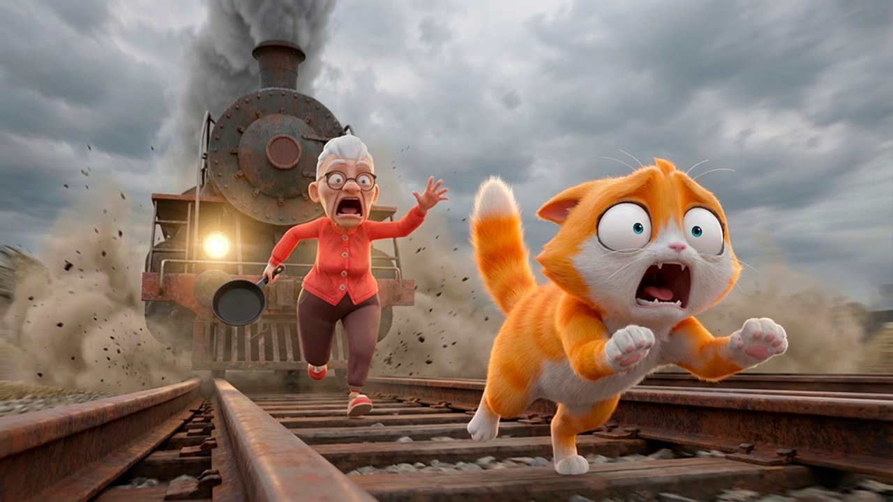 GATINHO LEVOU A VOVÓ PARA PASSEAR DE TREM NO I AM CAT