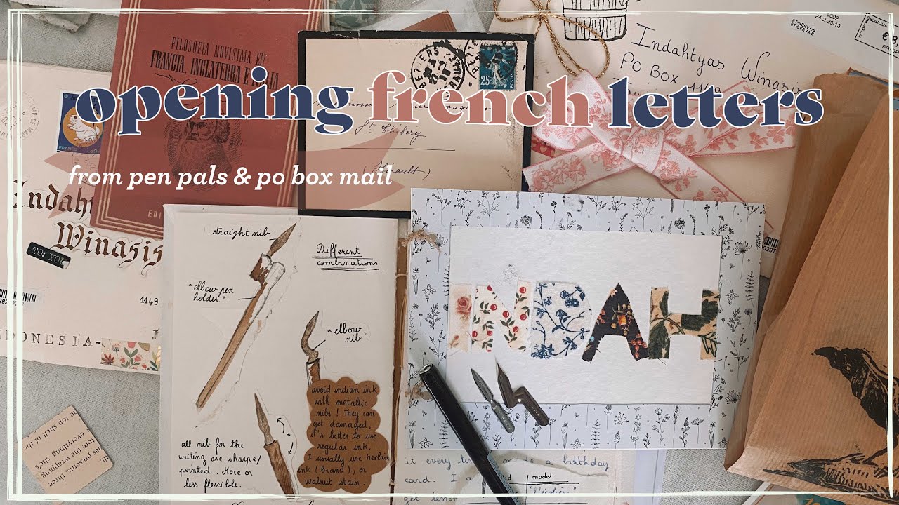 Opening Pen Pal Letters✒️ | French Mails | Unboxing #happymail