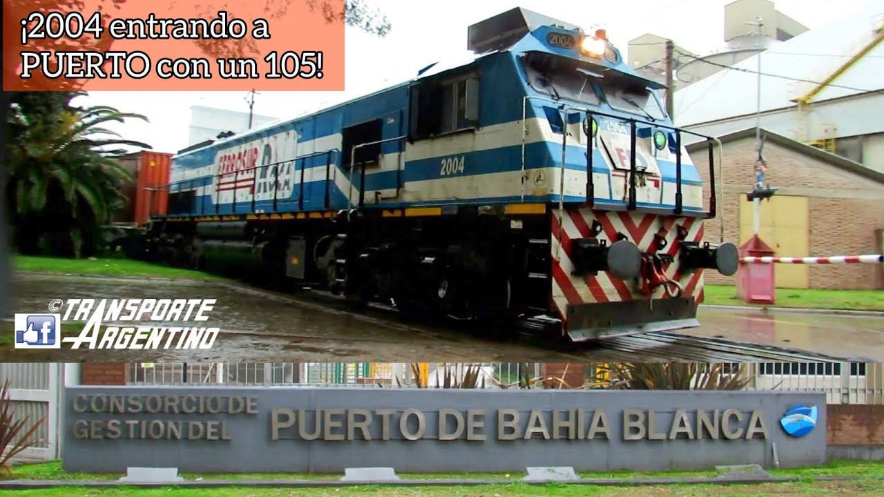 ¡NREC E2300 - 2004 ingresando a PUERTO BAHIA BLANCA bajo la LLUVIA con Tren N°105! 🌧️ - 03/08/22