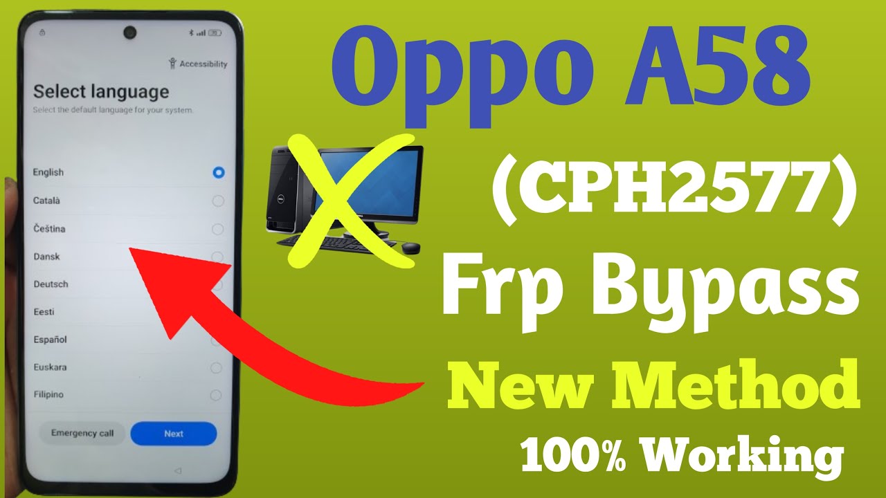 Oppo A58 FRP Bypass Latest Updated | Oppo (CPH2577) FRP Unlock | Oppo A58 Frp Lock Remove |