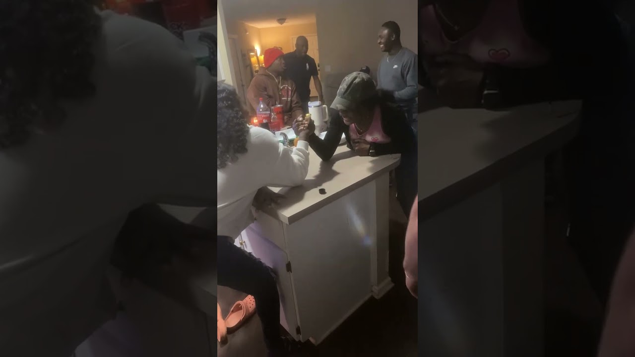 Arm wrestling on a drill weekend