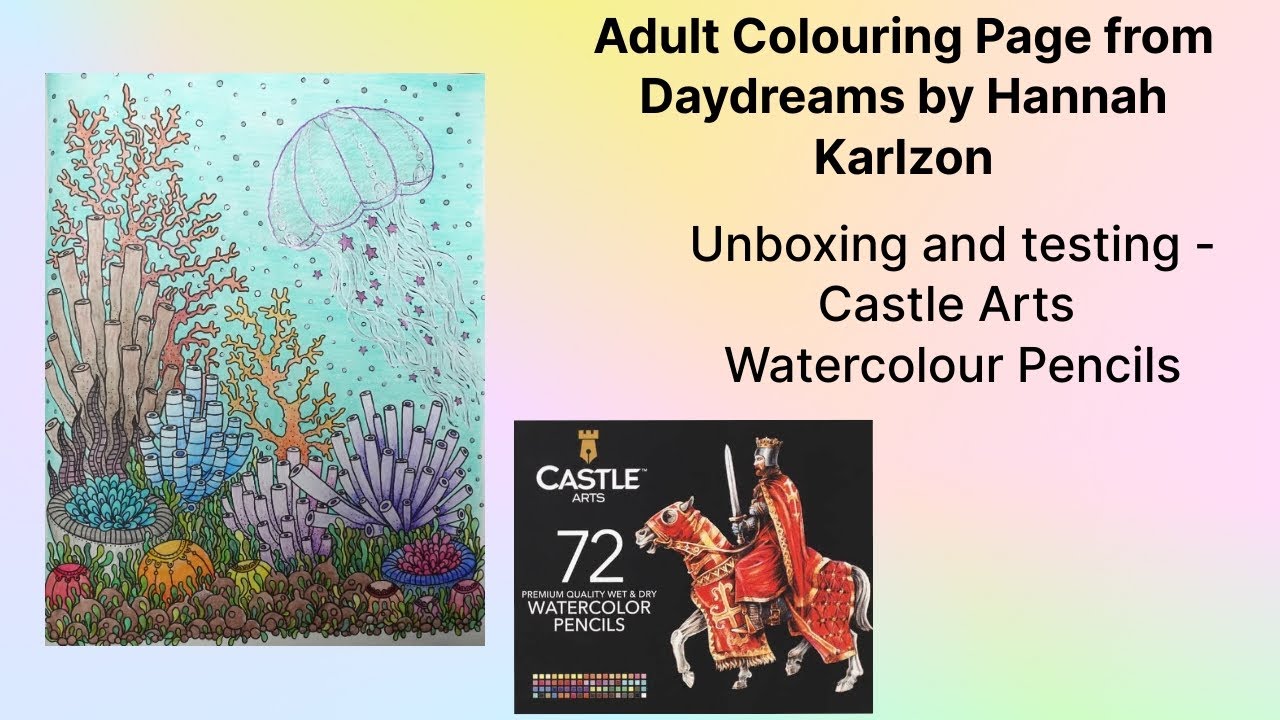 Unboxing Castle Arts 72 Watercolor Pencil Tin - tested in Daydreams by Hanna Karlzon