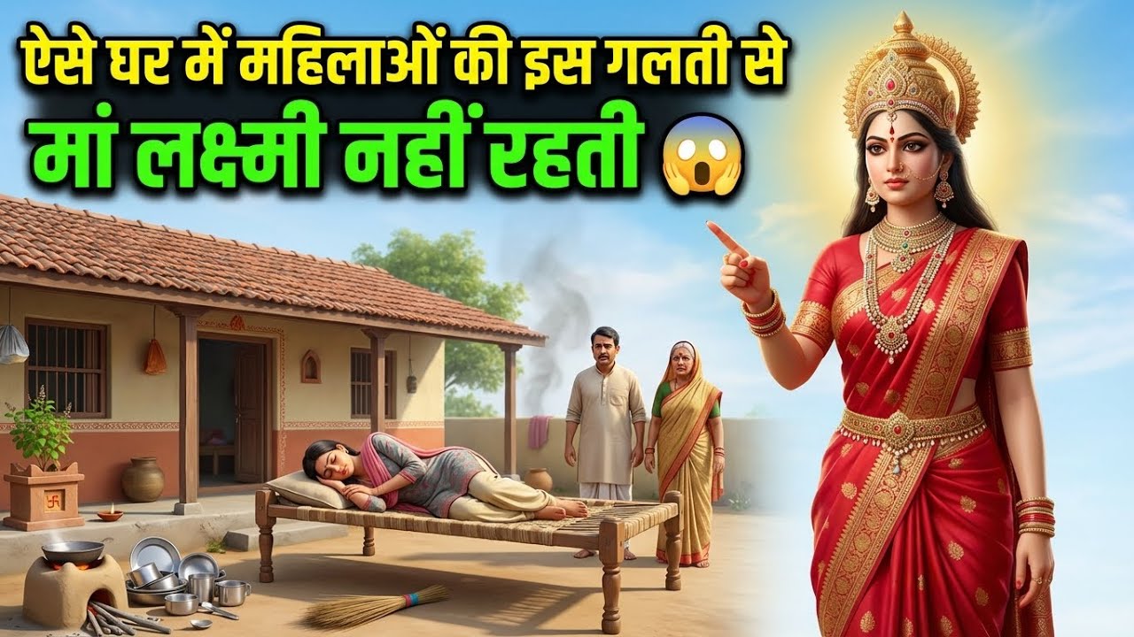 जिस घर की औरत ये गलतियां करती है, वहां लक्ष्मी जी क्यों नहीं रुकती? 😱 | Maa Lakshmi Katha| VastuTips