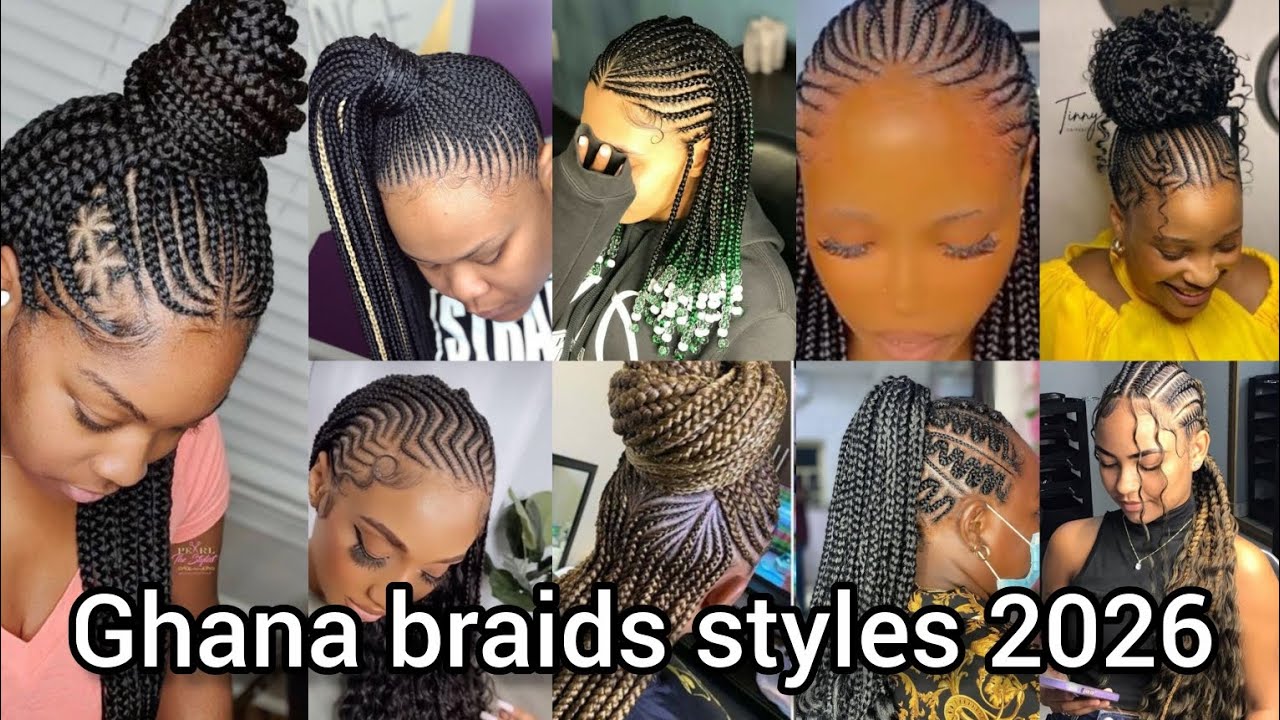 Latest Ghana weaving hairstyles for black ladies | Ghana braids styles 2026 | Ghana braid hairstyles