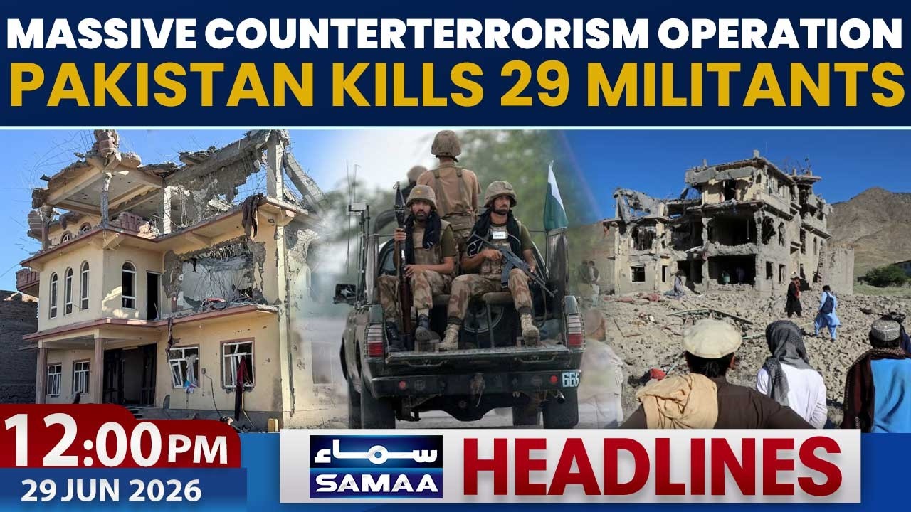 Massive Counterterrorism Operation | Pakistan Kills 29 Militants | 12PM News Headlines