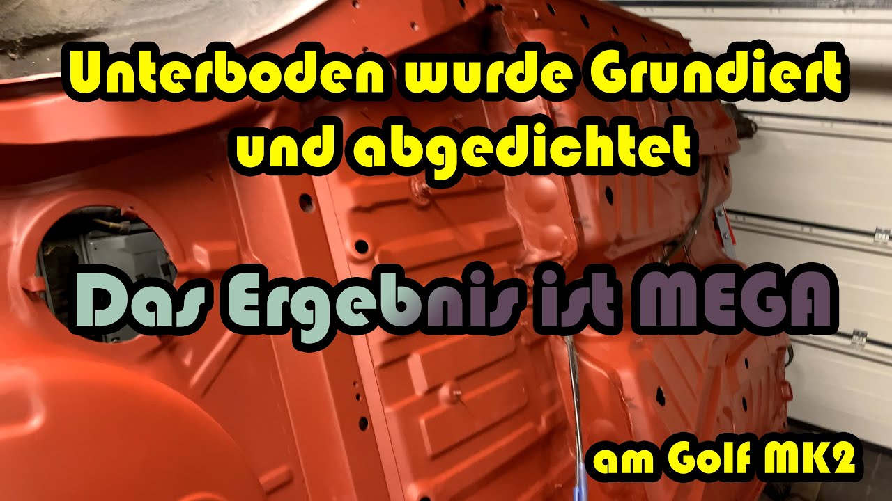 Unterboden Grundiert und abgedichtet am VW Golf MK 2 GTI