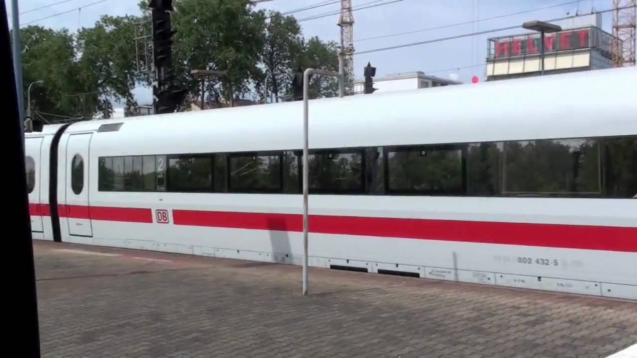 300 km/h with the DB ICE3 between Köln and Frankfurt Flughafen - HD