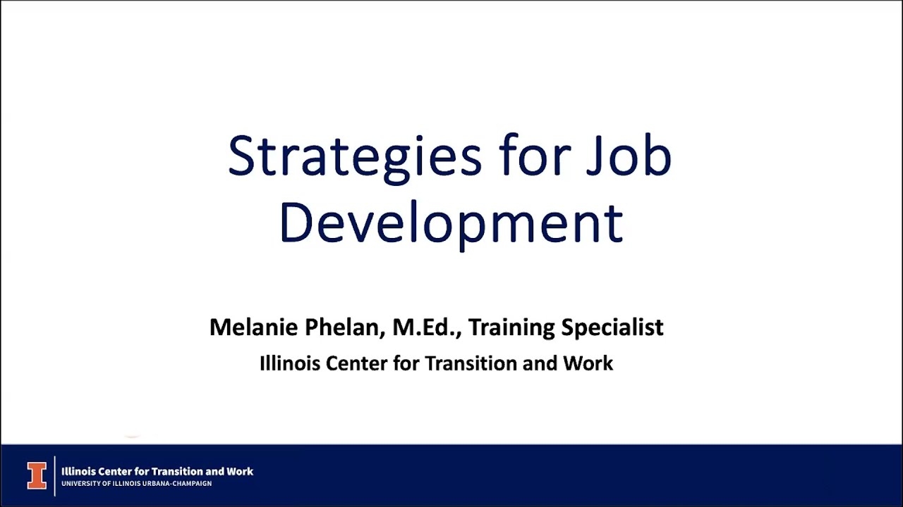 Strategies for Job Development