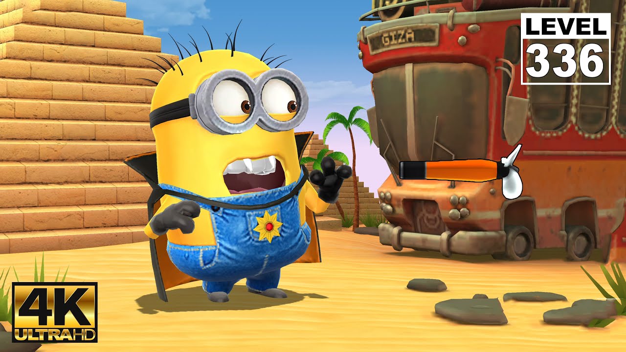 Despicable Me Minion Rush Vampire minion Run 14K meters at at The Pyramids | Lv.336 Ep.186 | UHD 4K