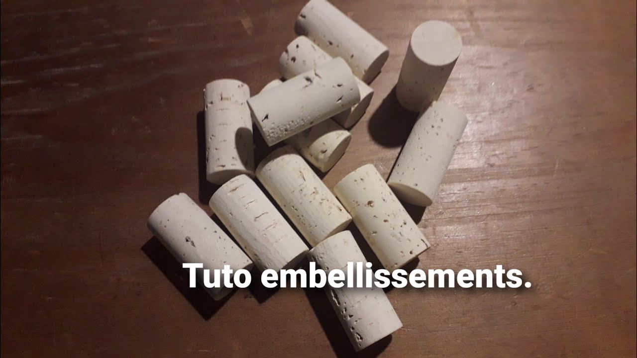 Et si on faisait des embellissements avec des bouchons en liège.../ Tuto bouton.