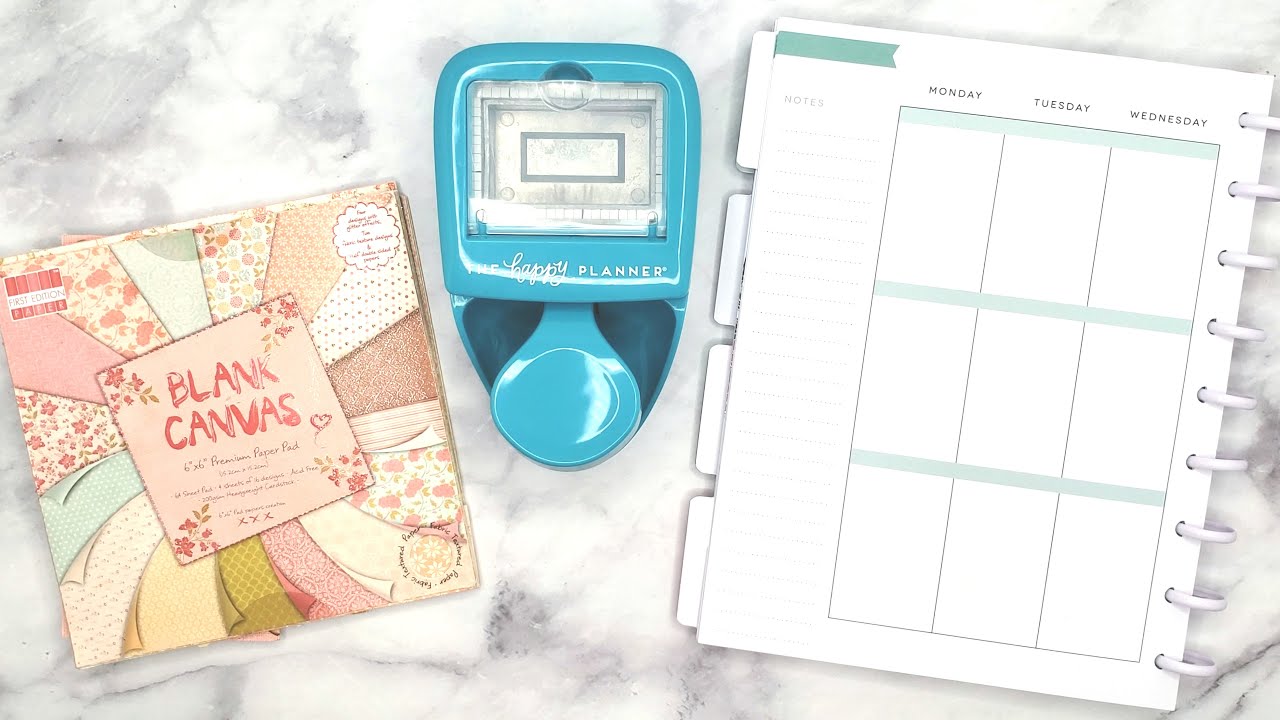 Plan With Me - PATTERN PAPER with BOX PUNCH | CLASSIC Happy Planner 2020