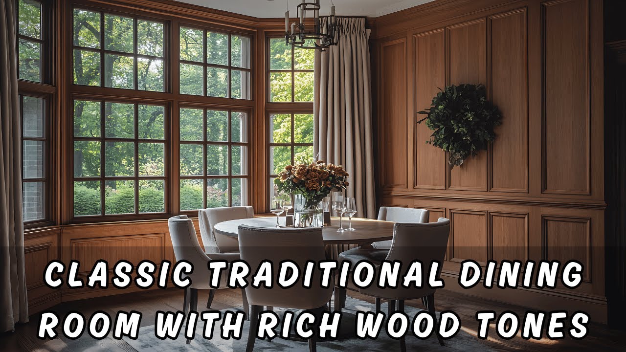 Classic Traditional Dining Room with Rich Wood Tones