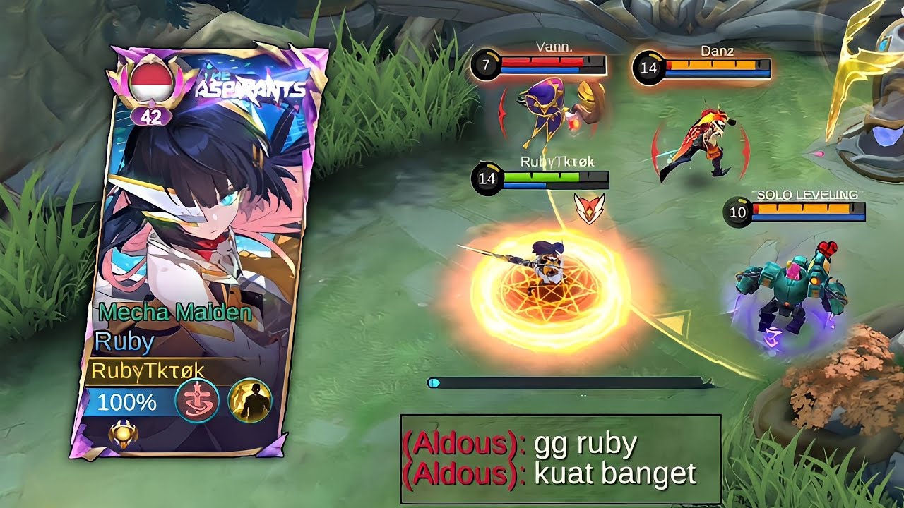 Cara Satu Lane Lawan Aldous Pake Item Damage | Top Global Ruby Mobile Legends