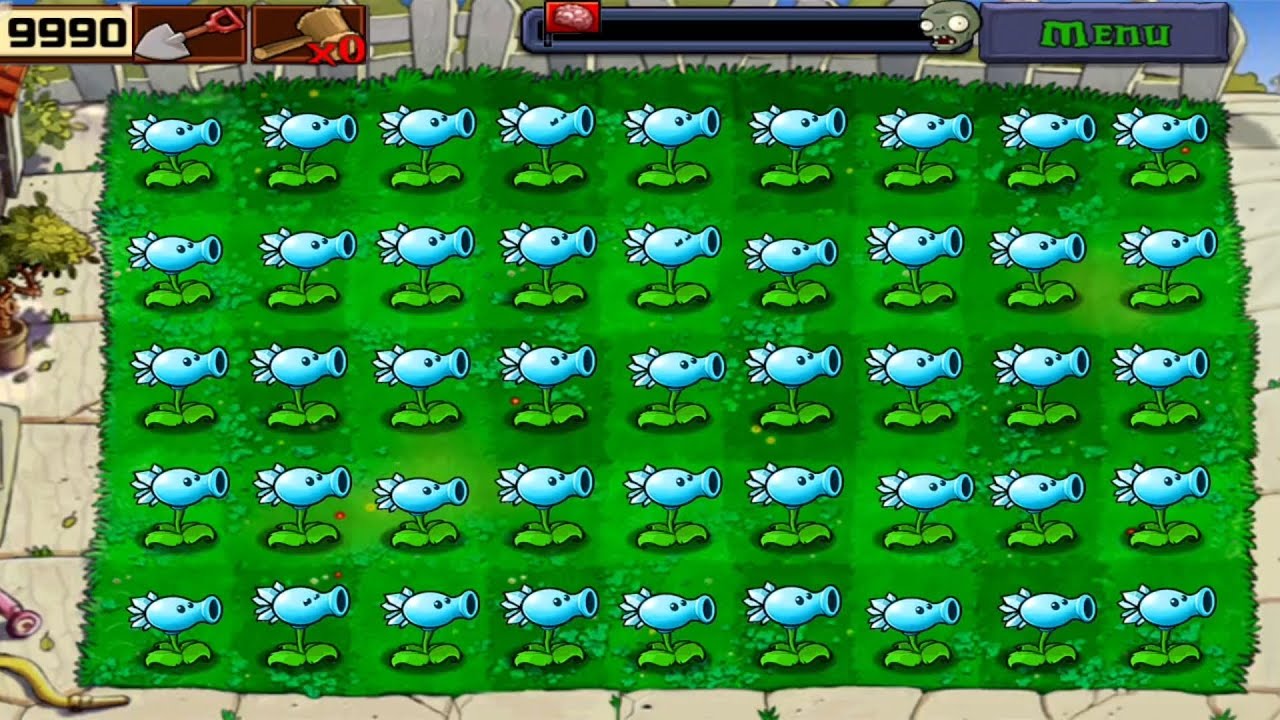 Plants vs Zombies: Last Stand Day - Snow Pea vs All Zombies Gameplay Full HD 1080p 60fps