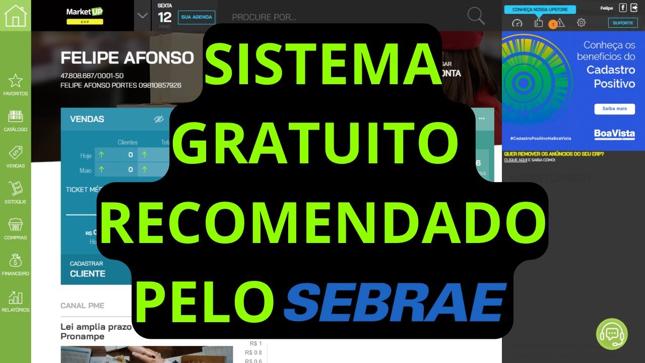 Sistema GRATUITO MarketUP recomendado pelo SEBRAE (tutorial completo)