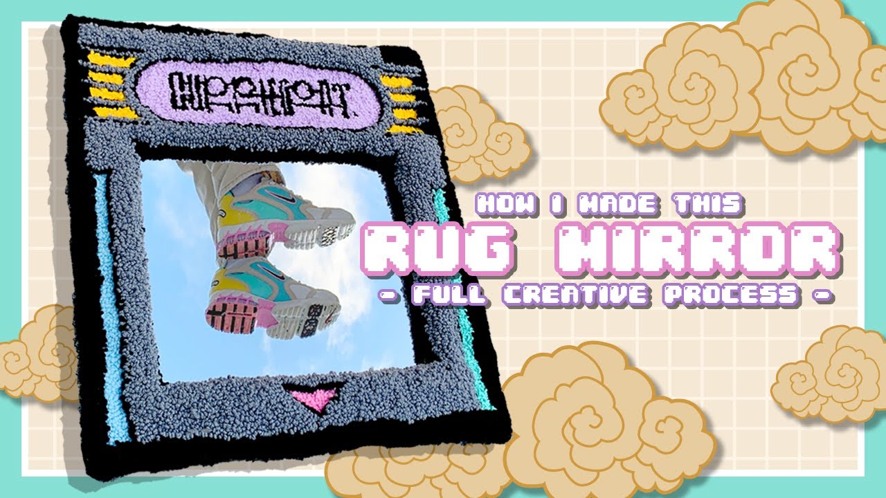 how to make a rug mirror * start to finish *