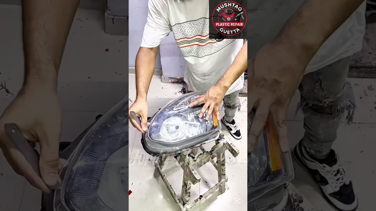 Car Head Light Repair | Broken Headlight Plastic Repair | Crack & Damage Fix |Mushtaq Plastic Repair