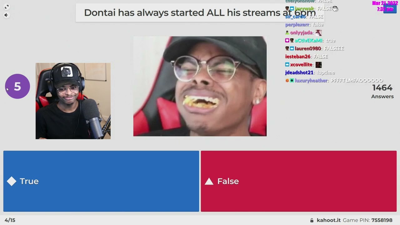 ImDontai Reacts To Kahoot Quiz About Him