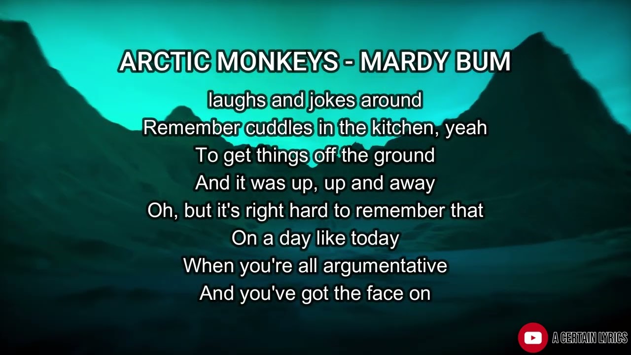 Arctic Monkeys - mardy bum lyric