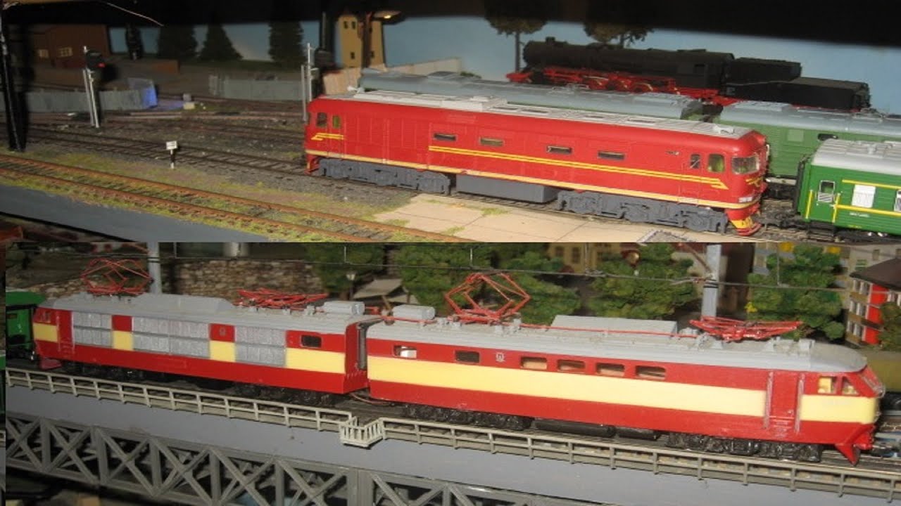 Пассажирские локомотивы ТЭП60 и ЧС6 / TEP60 and ChS6 scale 1:87