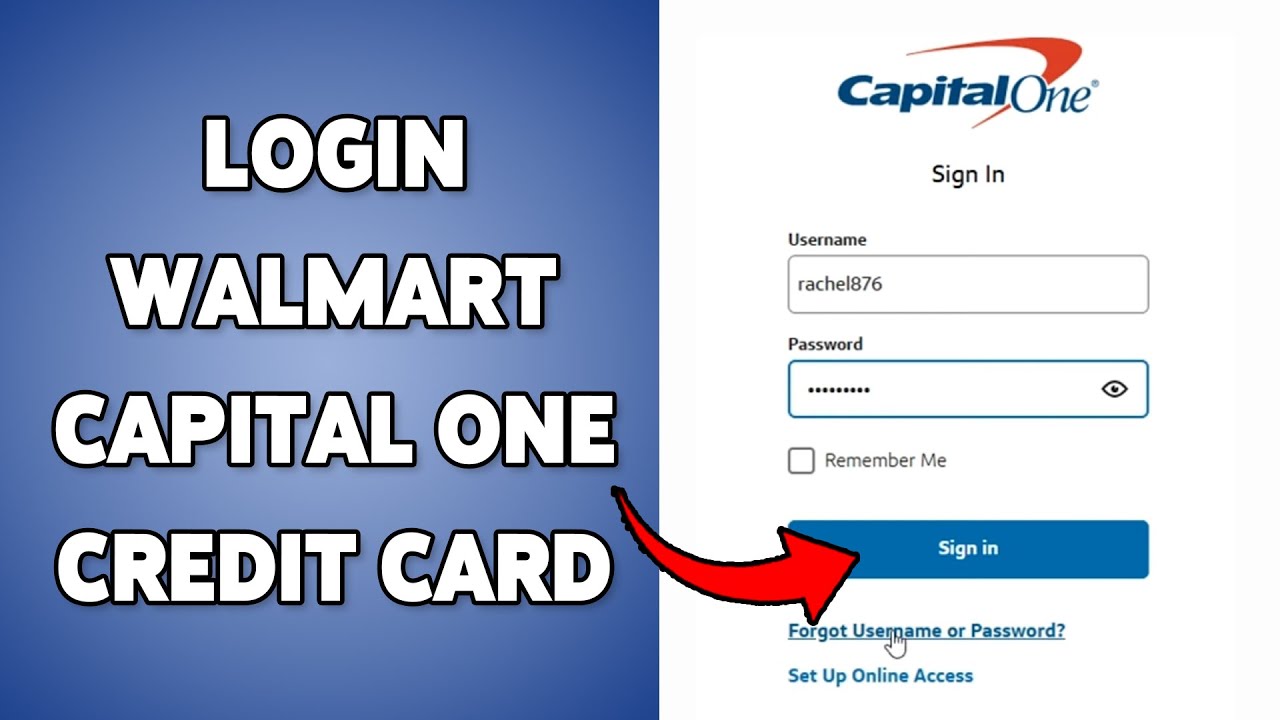 How To Login Walmart Capital One Credit Card | Walmart Credit Card Sign In Tutorial 2025