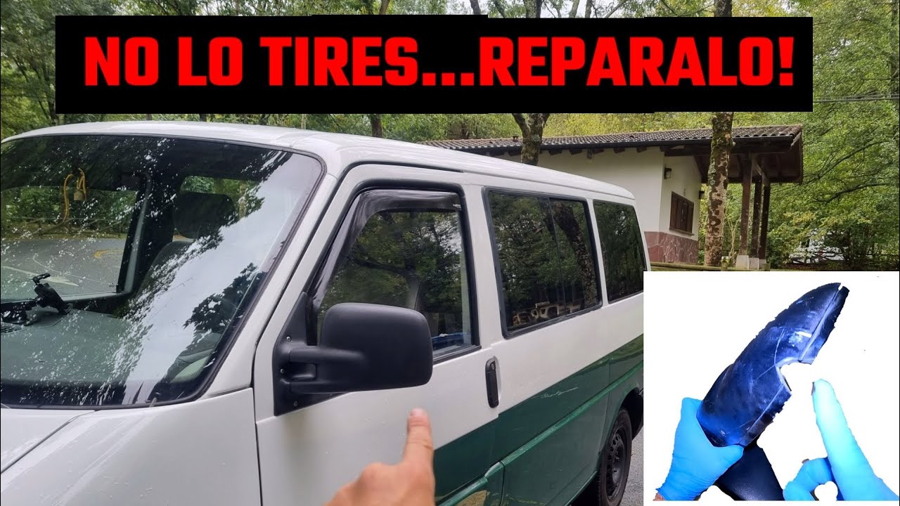 Como Reparar RETROVISOR ROTO. LE FALTA UN CACHO!