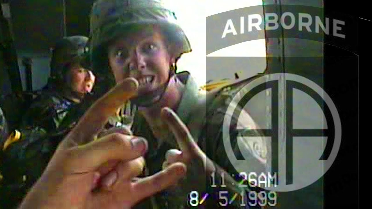 Filmed in 1999 - 82nd Airborne Paratrooper Rigger Proficiency Jump - Pfc. Goeke