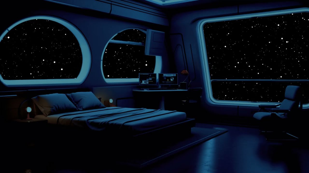 Deep Cosmic Waves Drift Through Silent Space Bringing Inner Calm And Restful Healing Sleep