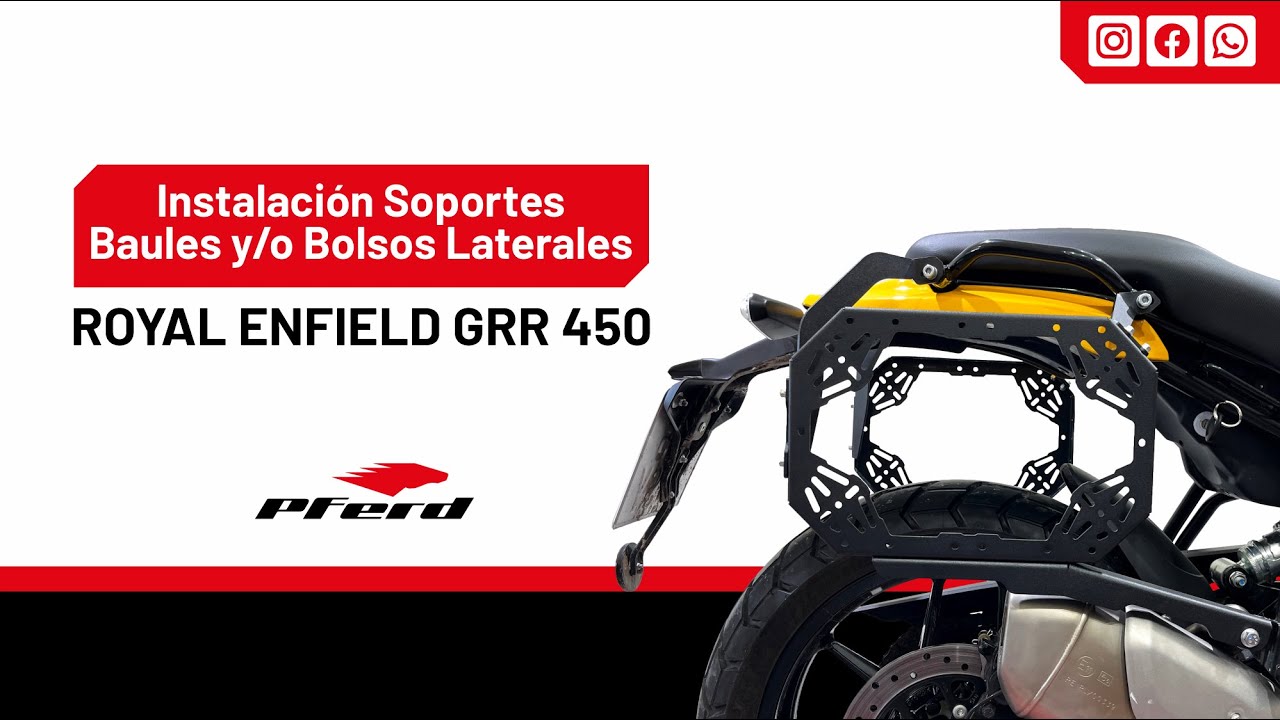 INSTALACIÓN SOPORTE DE BOLSOS Y BAULES LATERALES | ROYAL ENFIELD GRR 450 - PFERD®