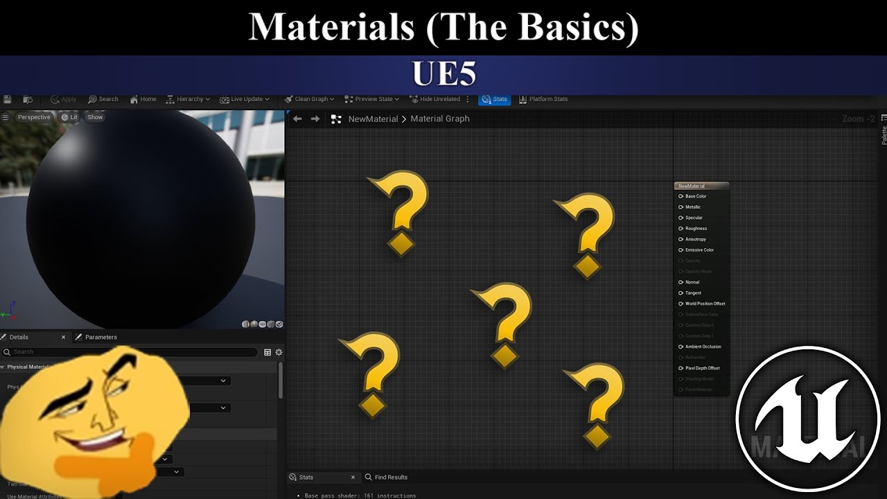 UE5: Materials (Ep.1 The basics (Making materials and navigation))