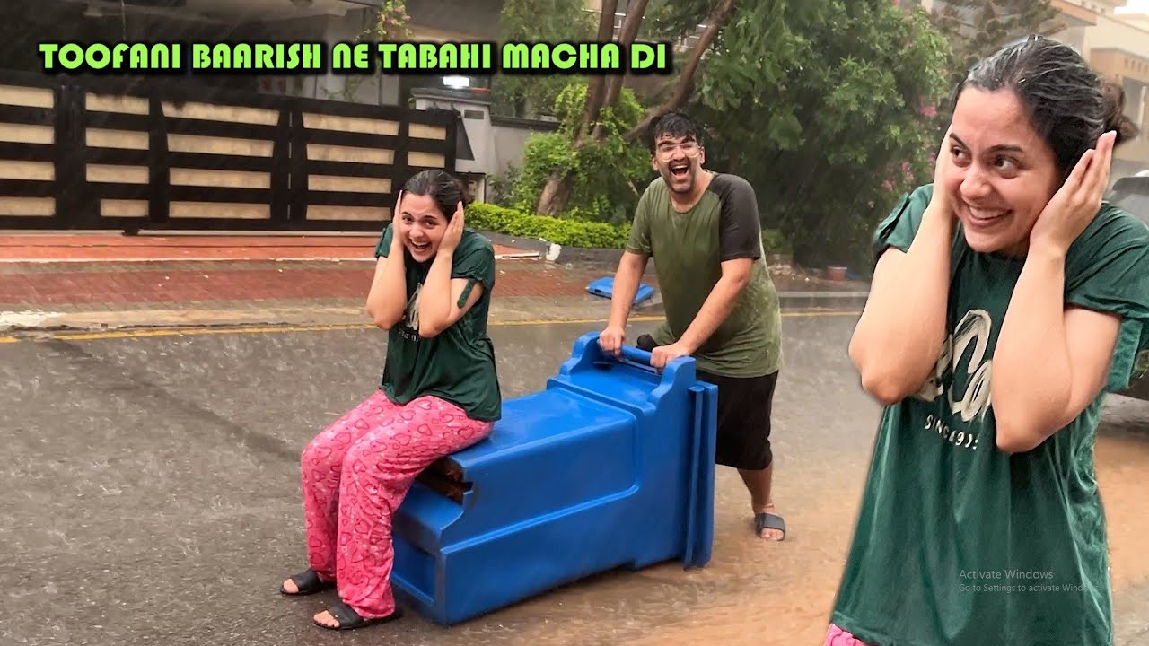 Itni Tez Baarish Hui Ke Sab Cheezien Gir Gayi | Roads Ke Halaat Kharab