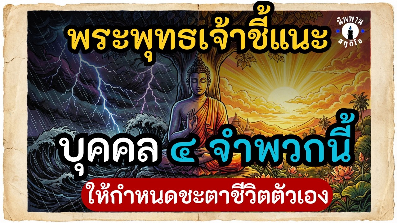 บุคคล ๔ จำพวก ที่พระพุทธเจ้าชี้แนะแนวทาง ให้กำหนดชะตาชีวิต ให้รุ่งโรจน์!! ด้วยหลัก 