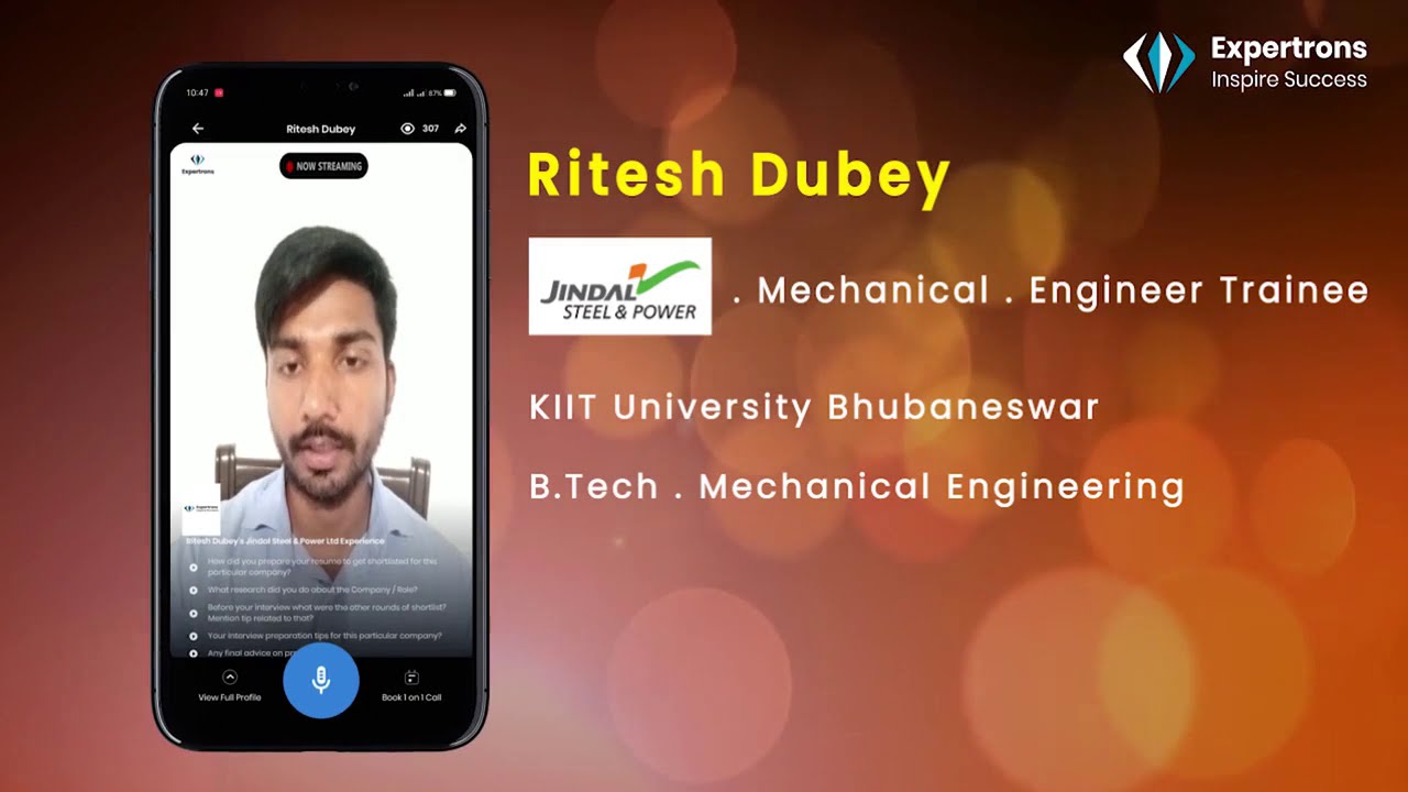 Career Experience at Jindal steel plant | Engineer Trainee