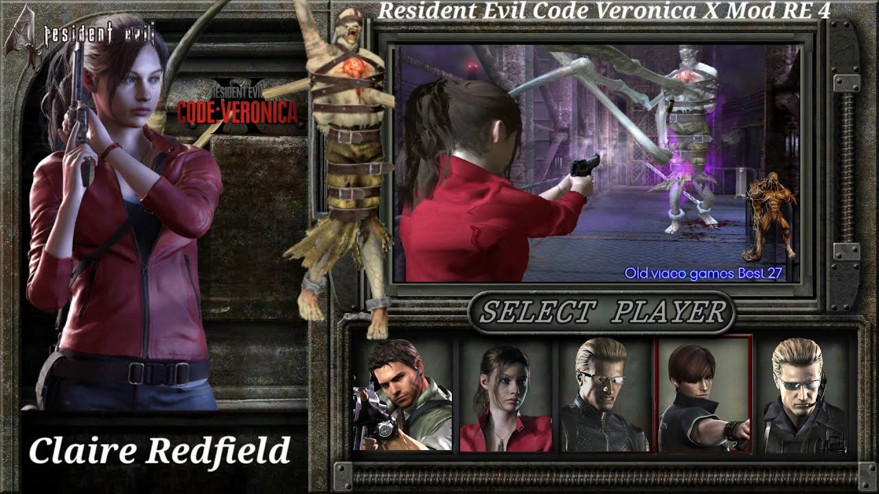 Claire Redfield RE Code Veronica X Battle Mode Fan Remake Mod RE4   Full gameplay
