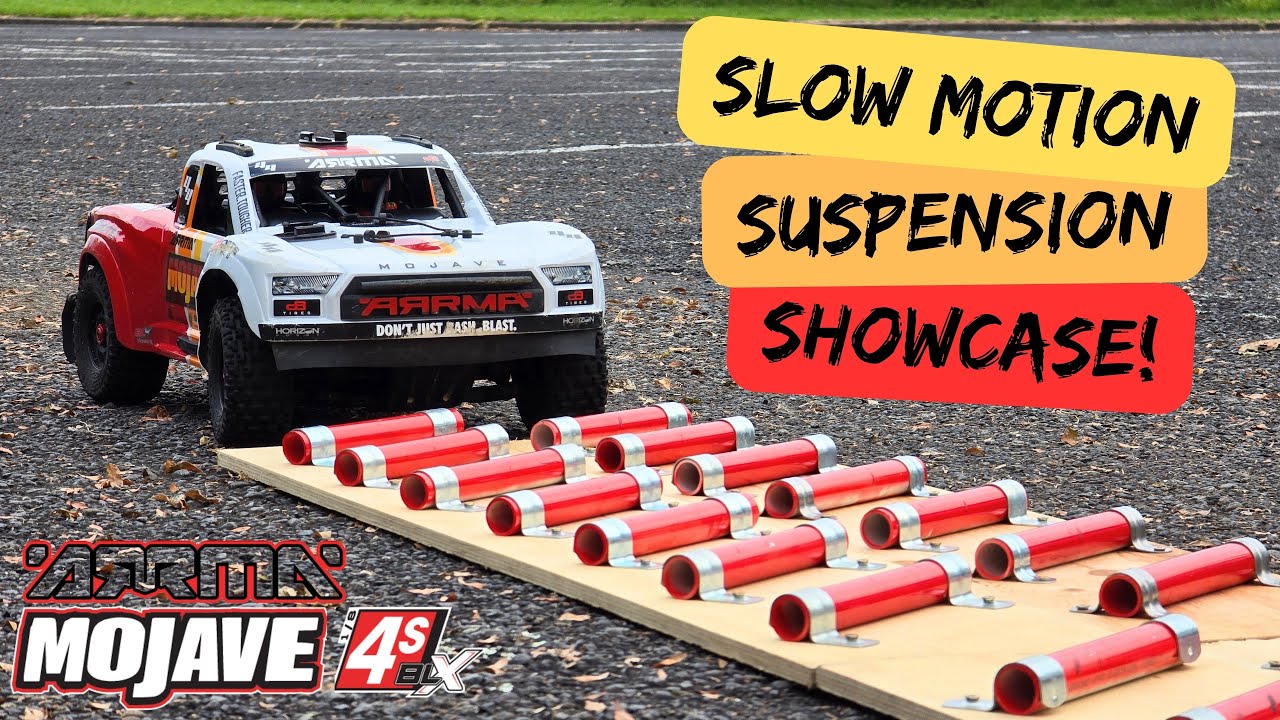 Arrma Mojave 4s BLX Suspension Tested - Slow Motion Showcase!