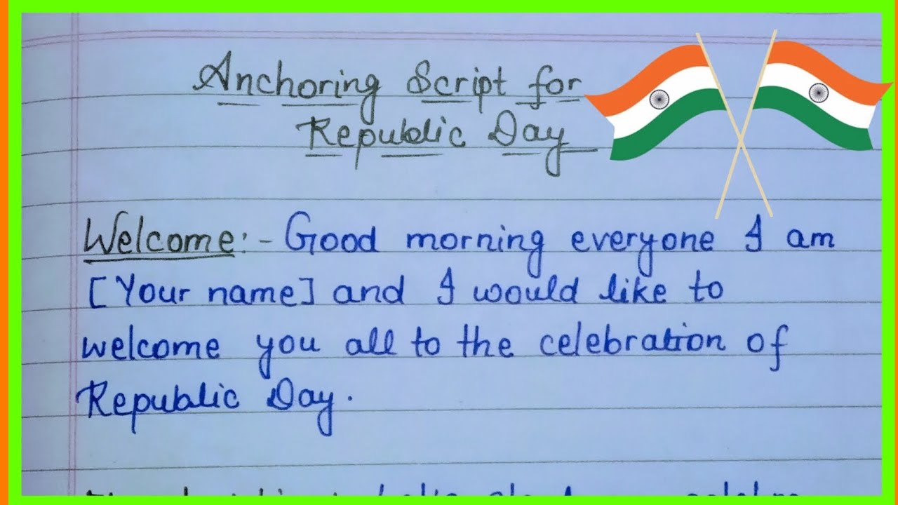 77th Republic Day//anchoring script for republic day in english//anchoring script 