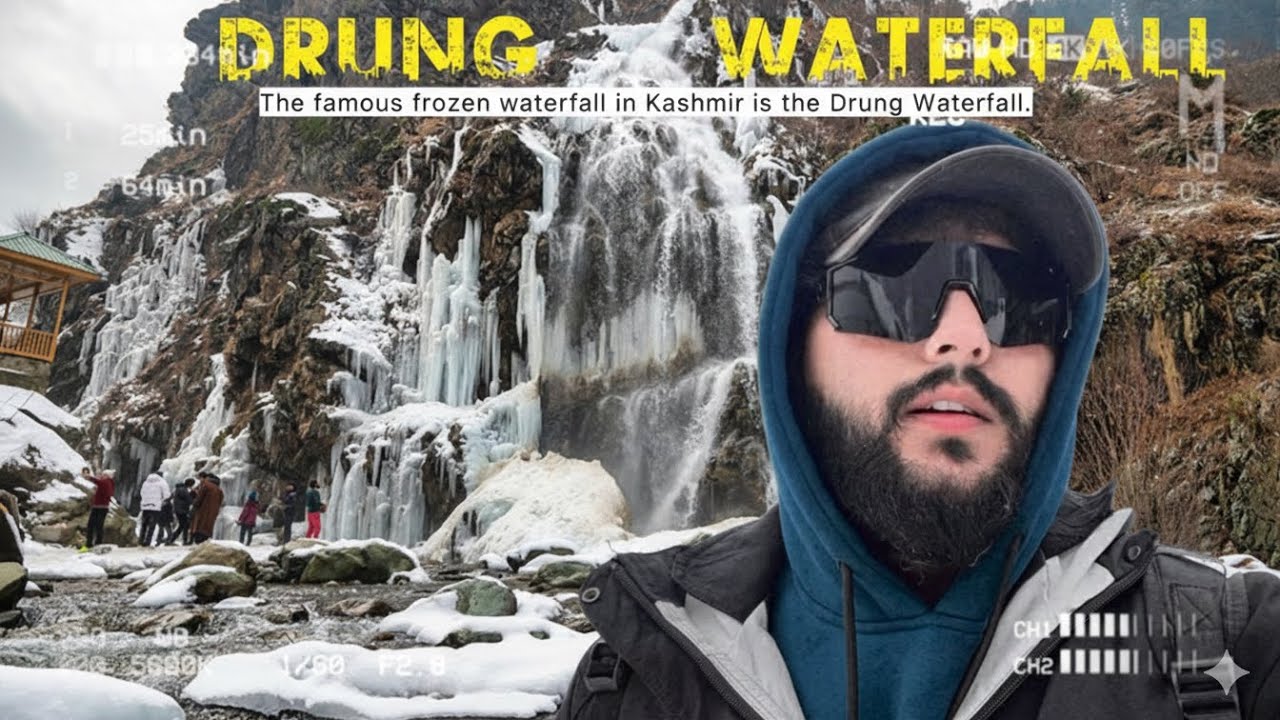 Kashmir in Winter | Drung waterfall | Frozen waterfall.| Gulmarg | Tangmarg | Jammu & Kashmir #vlog 