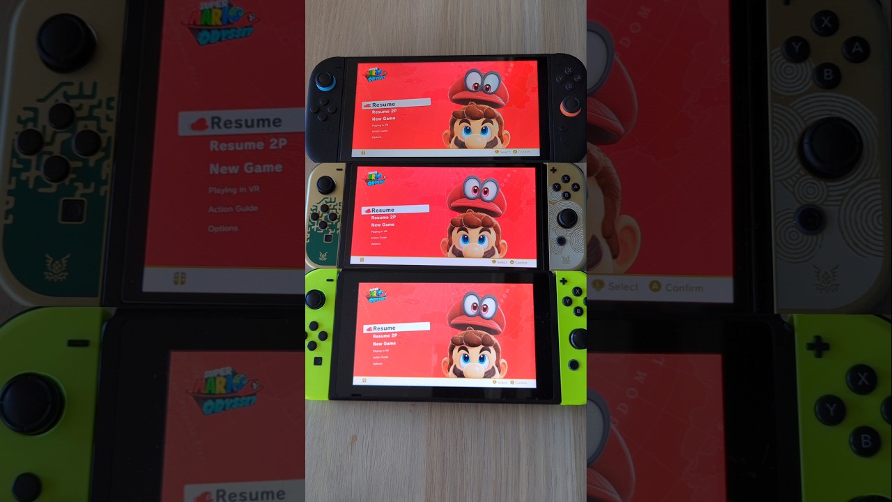 Super Mario Odyssey- Nintendo Switch 2 vs Switch OLED vs Switch Speed Comparison