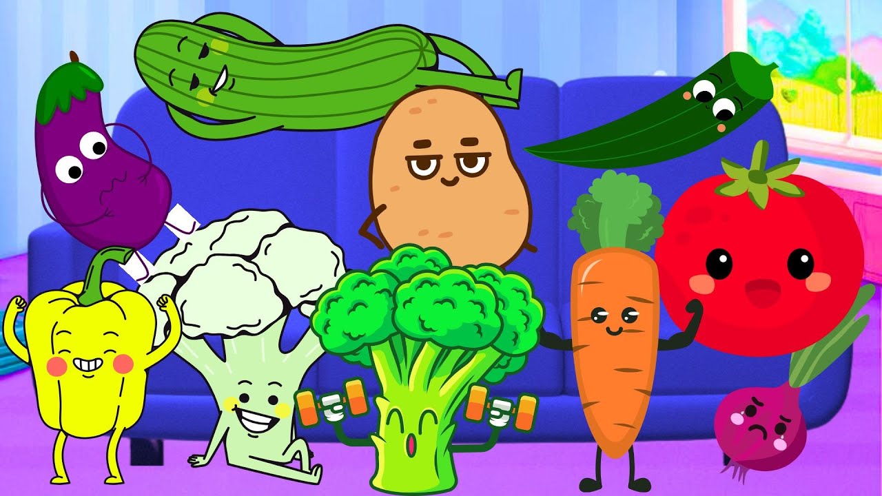 Ten Little Vegetables Jumping on the Bed | Nursery Rhymes & Kids Songs | @KidPreps