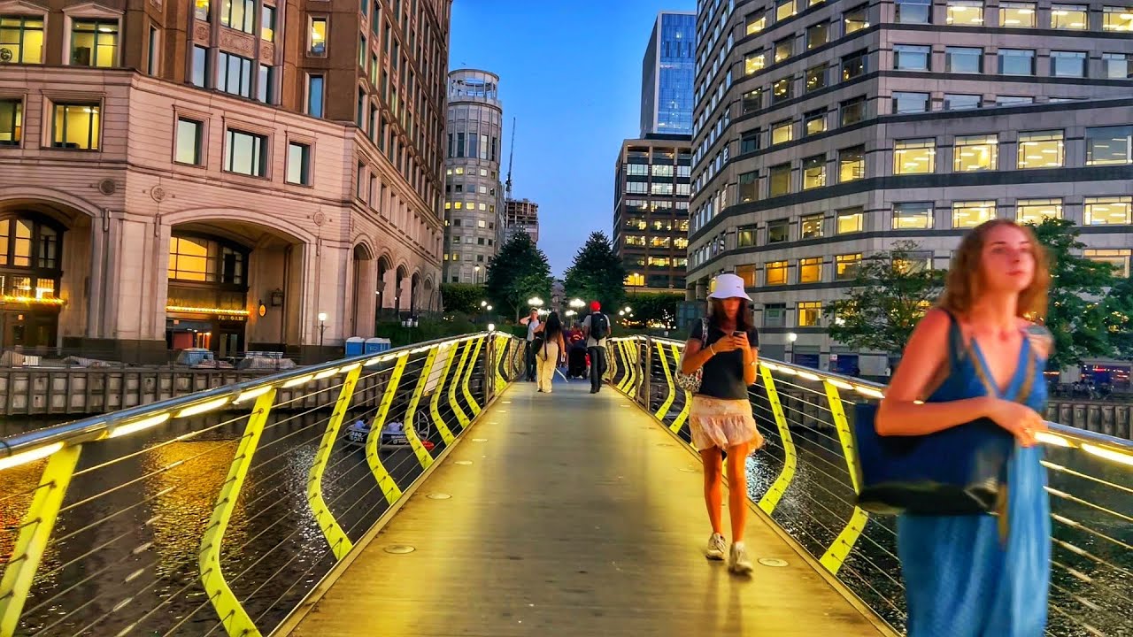 Wonderful London Sunset Walking 🌆/ Canary Wharf (Dubai of UK).
