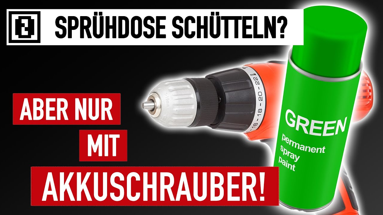 Sprühdosenschüttler mit Akkuschrauber Antrieb selber bauen • Spray Can Shaker